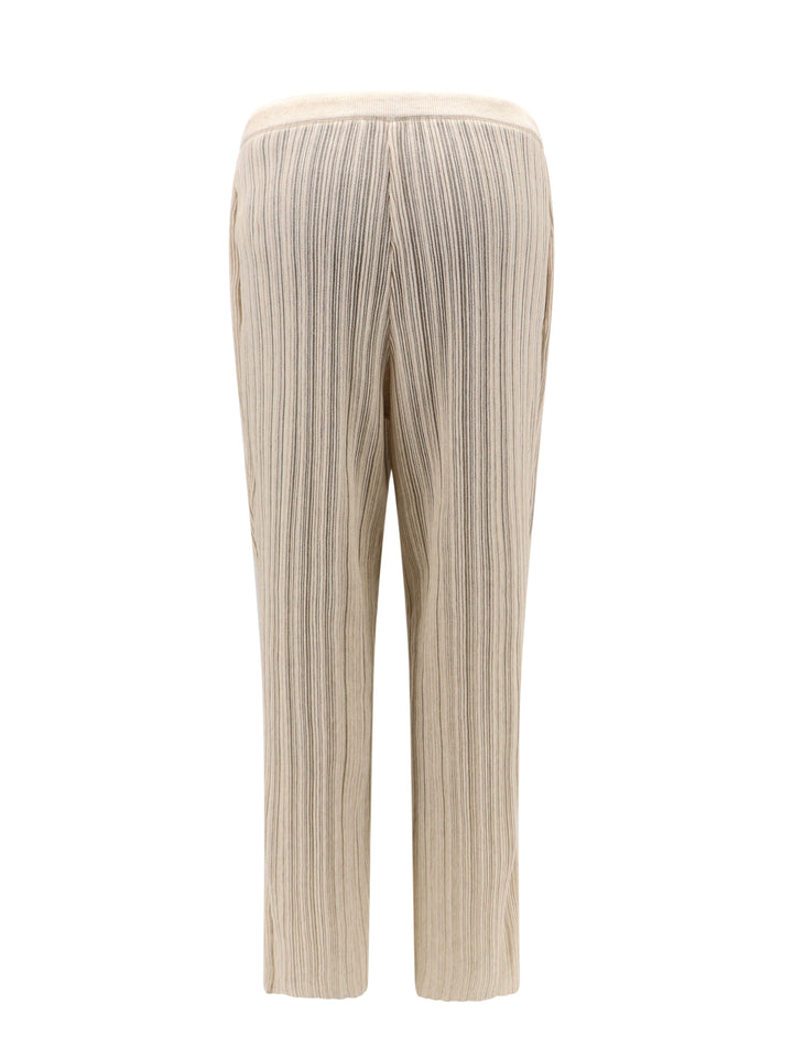 Ribbed cotton blend trouser