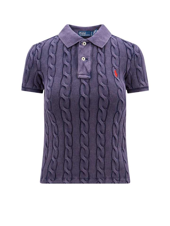 Cotton polo shirt with embroidered logo