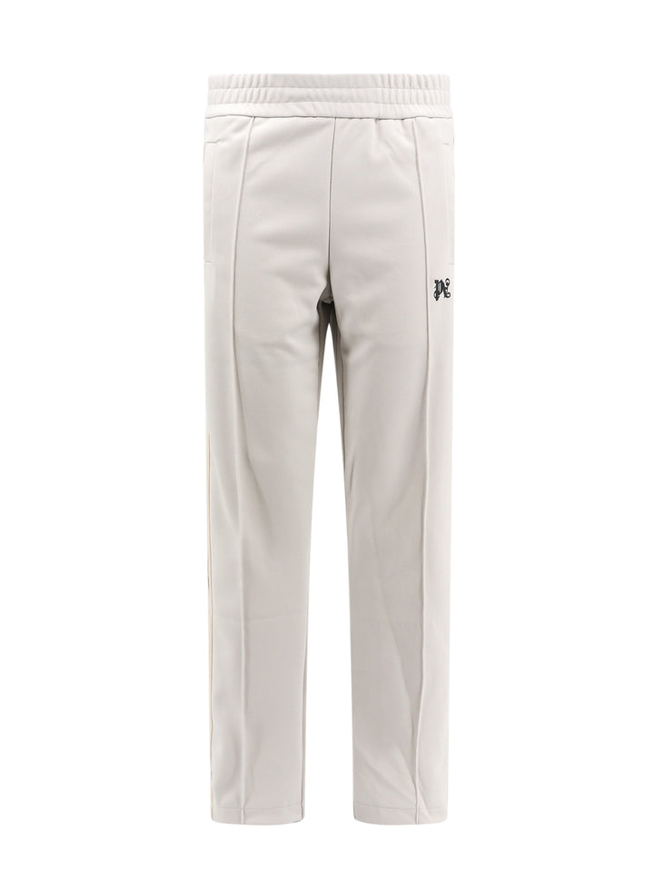 Trouser with embroidered monogram on the front