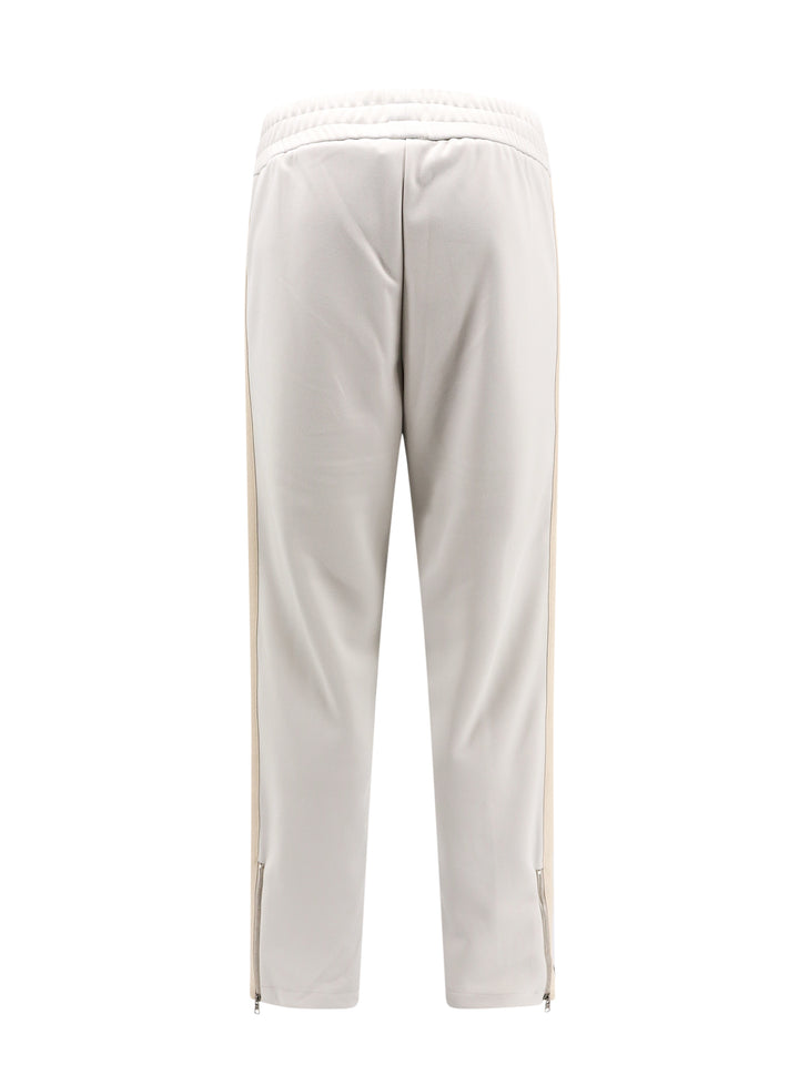 Trouser with embroidered monogram on the front