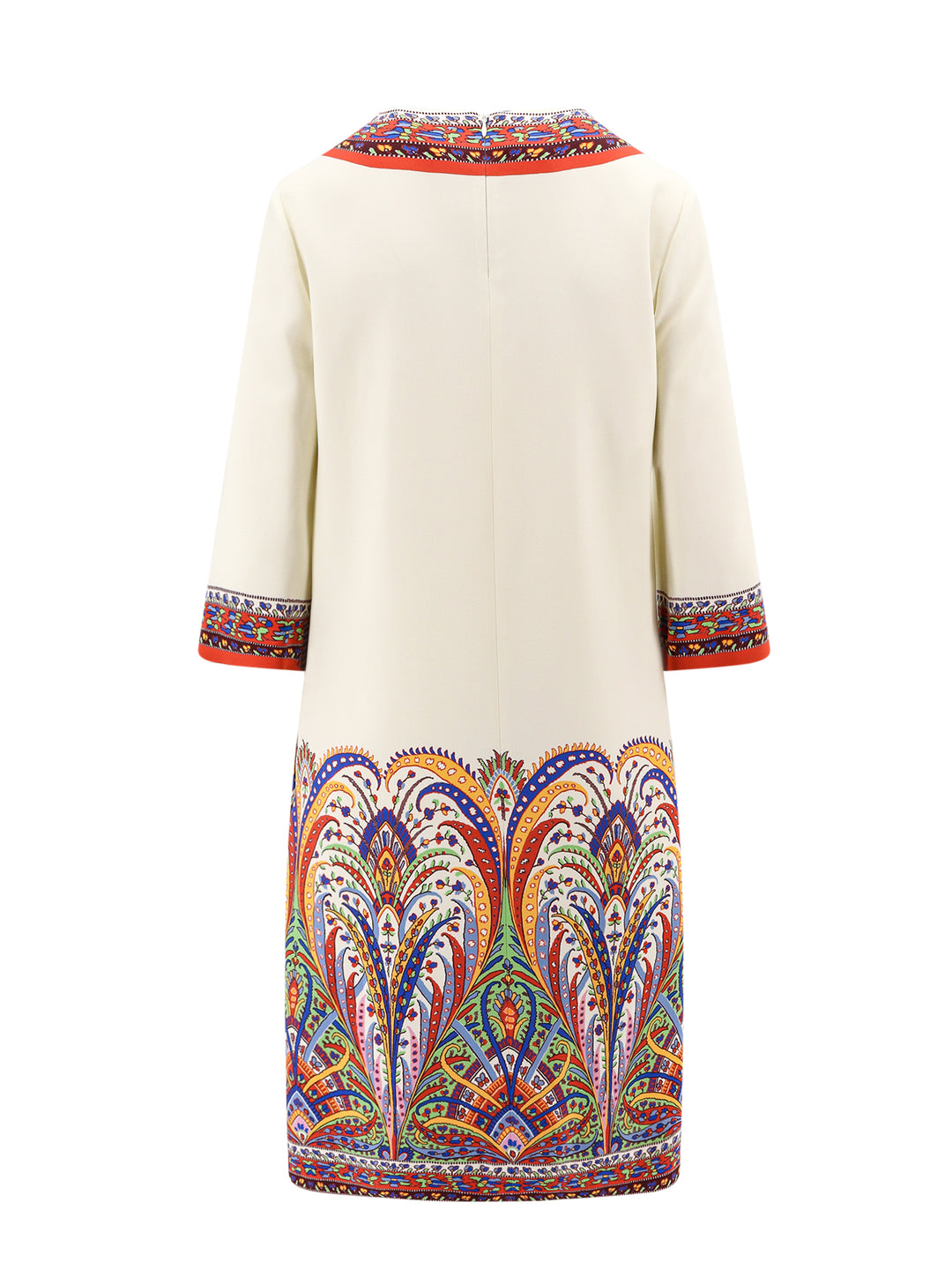 Viscose dress with iconic print detail