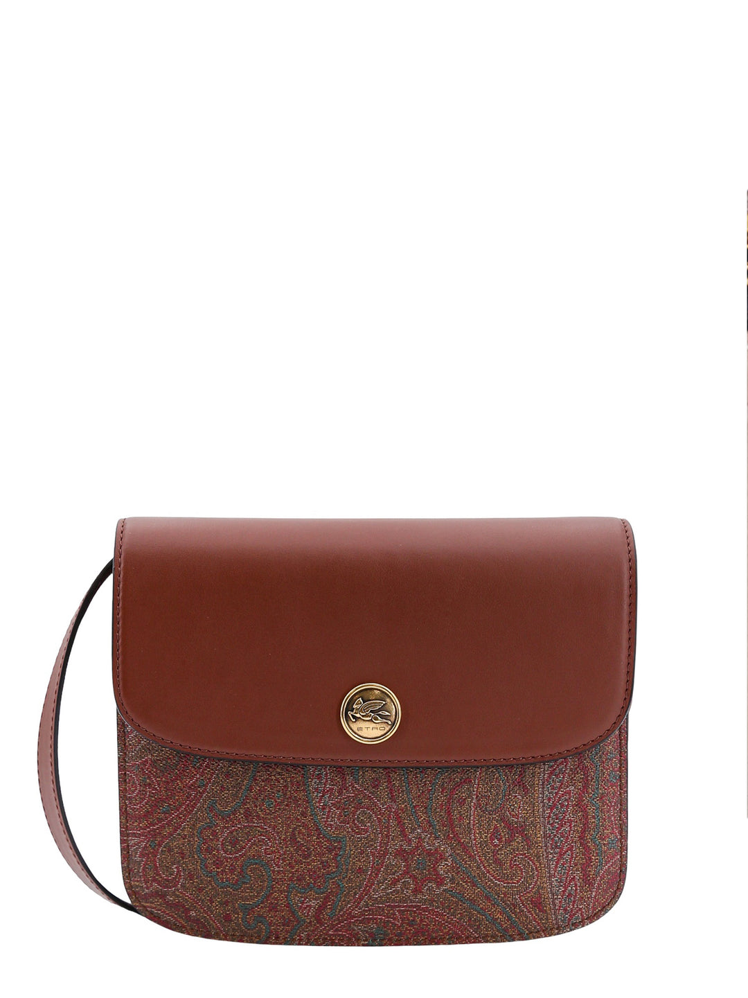 Coated canvas shoulder bag with Paisley motif