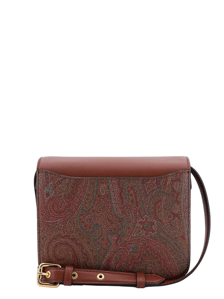 Coated canvas shoulder bag with Paisley motif