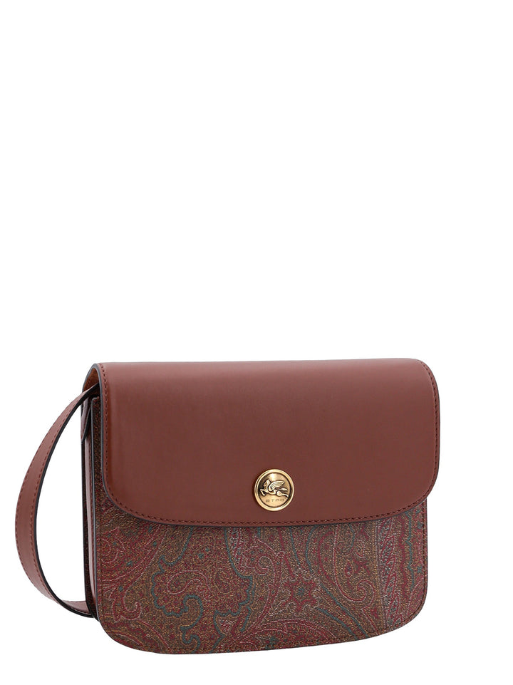 Coated canvas shoulder bag with Paisley motif