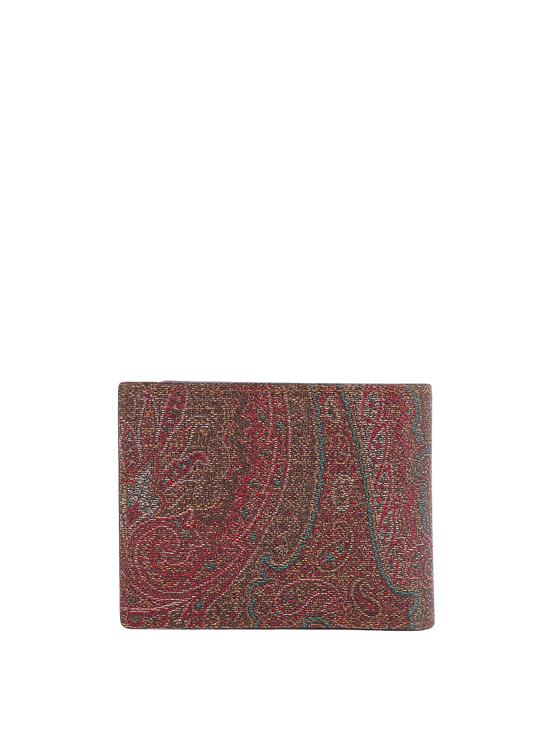 Pailsey fabric wallet with Etro Cube logo