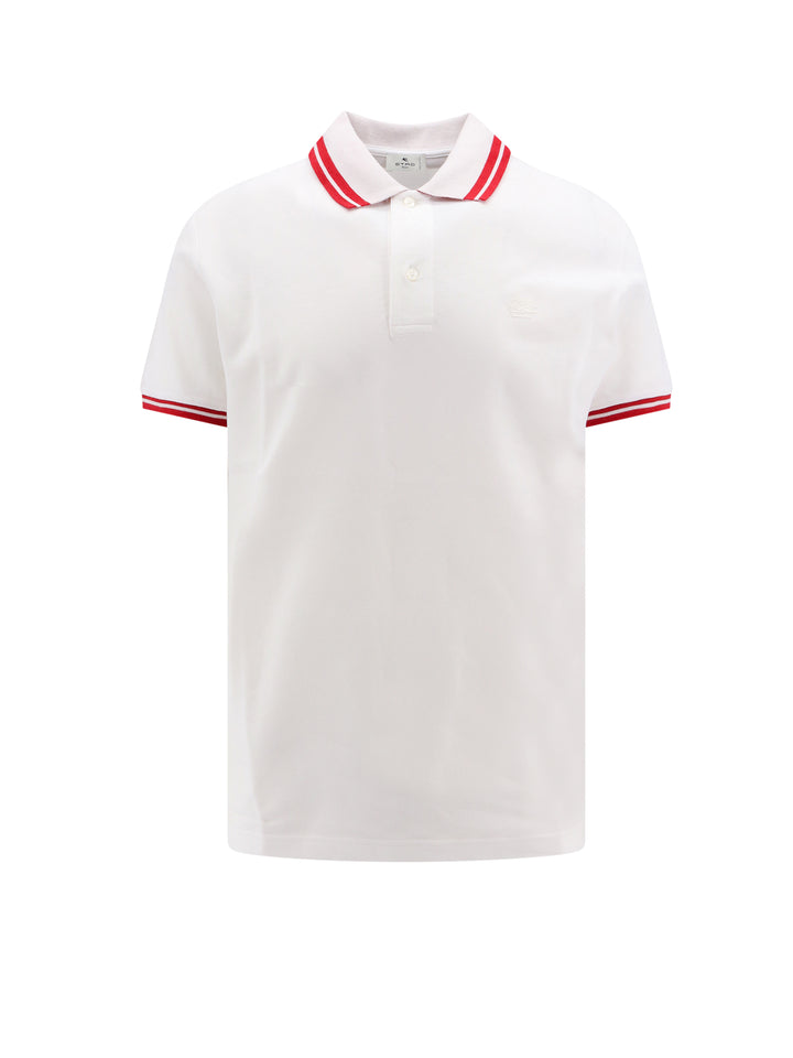 Cotton polo shirt with Pegaso embroidery