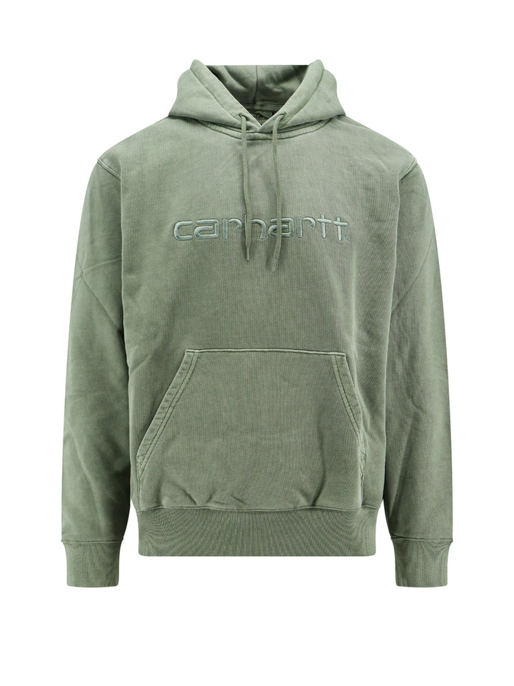 Cotton sweatshirt with embroidered logo on the front