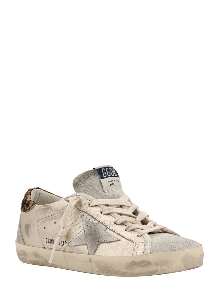 Laminated leather and suede sneakers with animalier patch