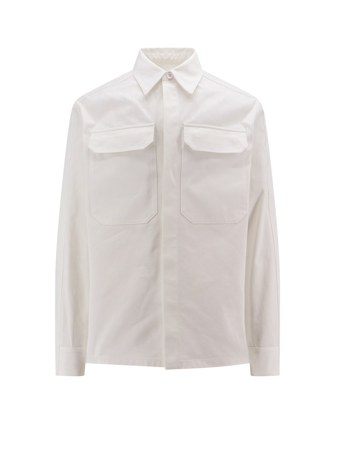 Cotton shirt with side white band