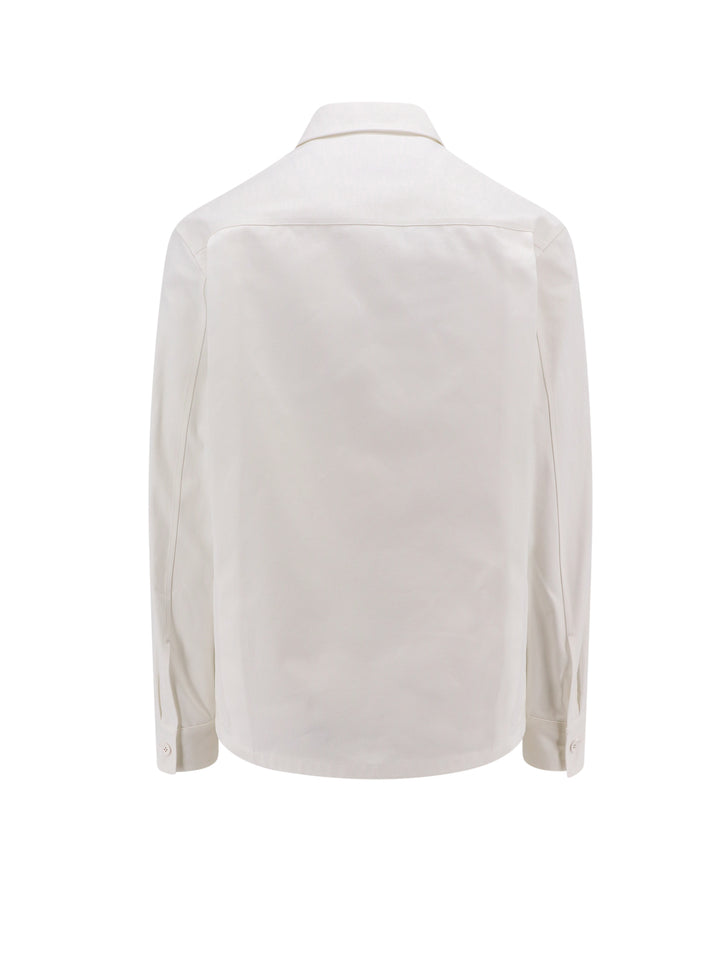 Cotton shirt with side white band