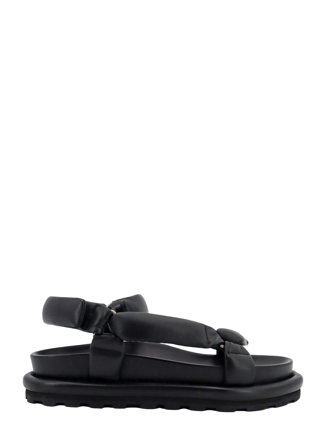 Padded leather sandals