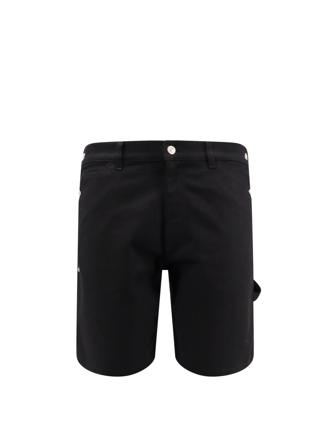 Stretch cotton bermuda shorts with embroidered logo