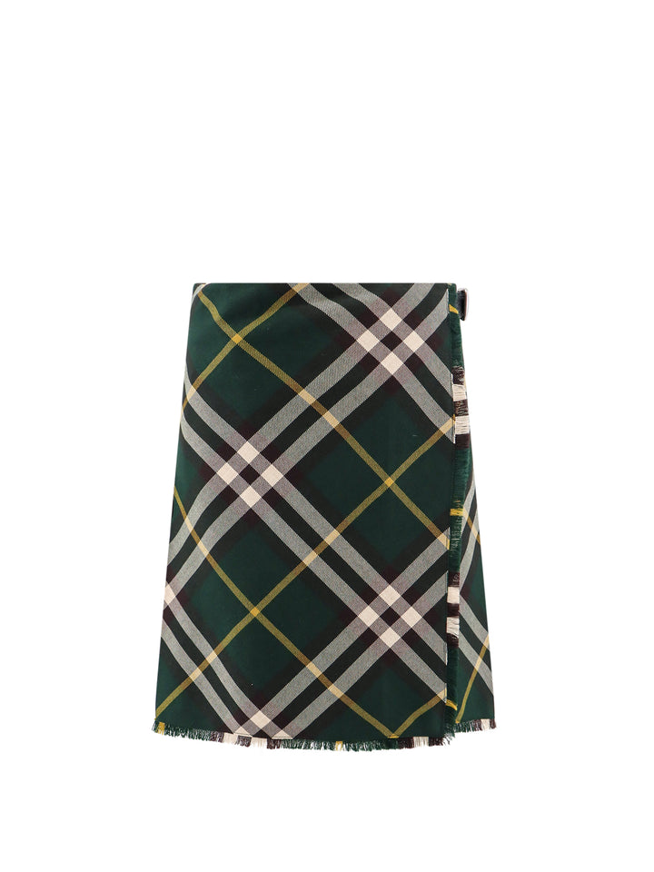 Wool skirt with Burberry Check motif