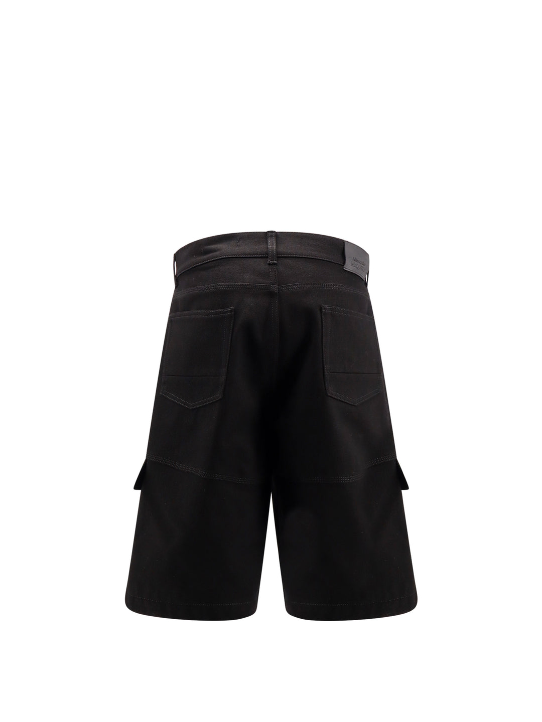 Organic cotton bermuda shorts with nylon inserts