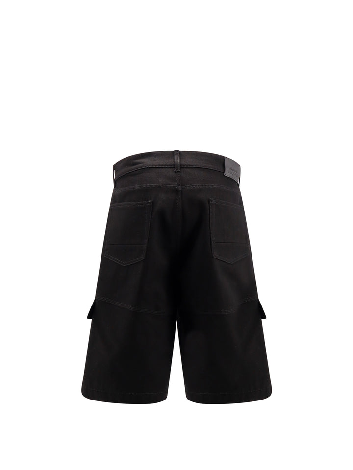 Organic cotton bermuda shorts with nylon inserts