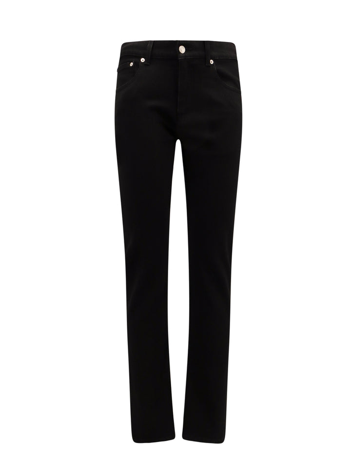 Stretch cotton trouser with McQueen Graffiti logo