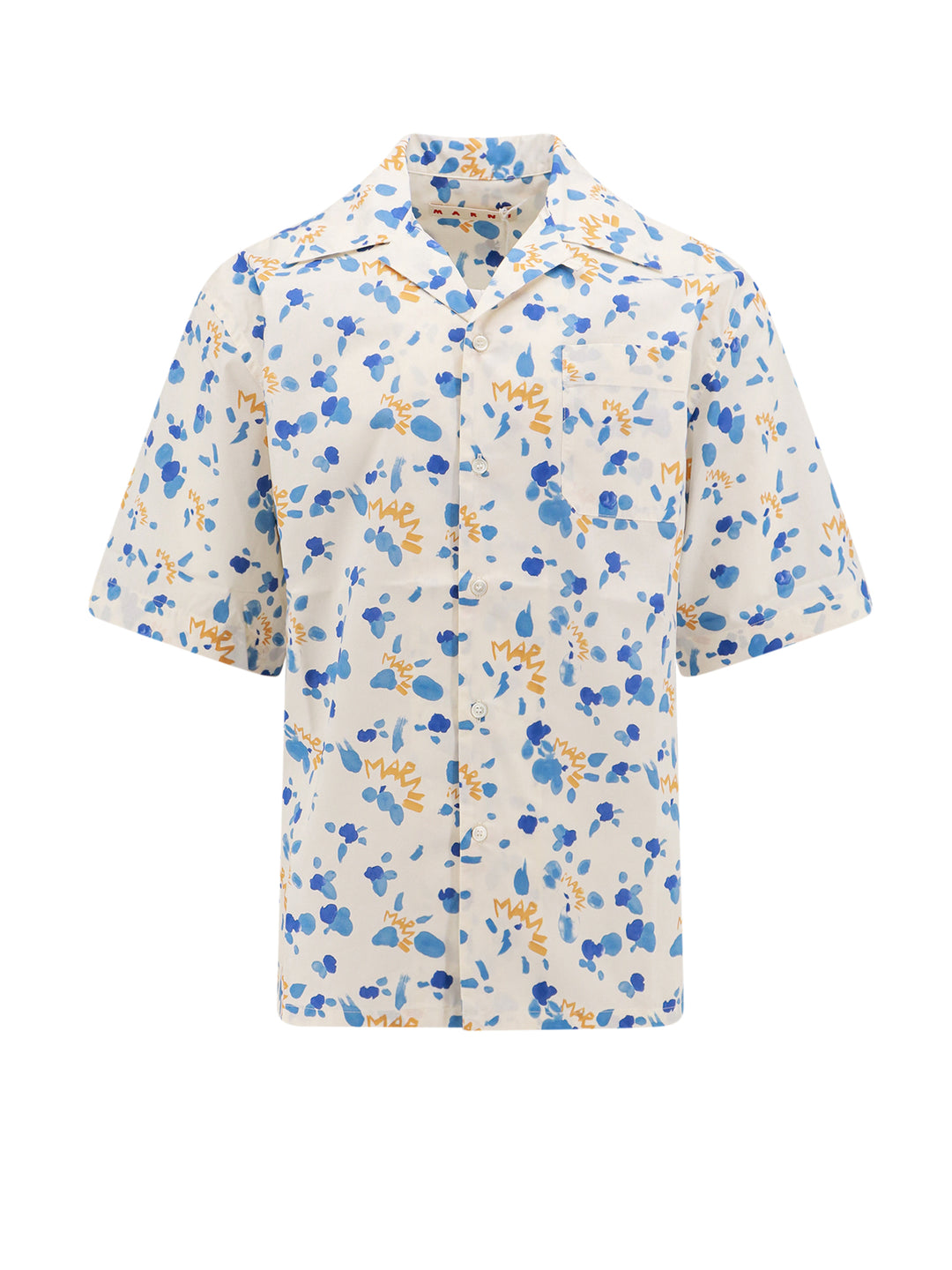 Popeline shirt with Marni Dripping print