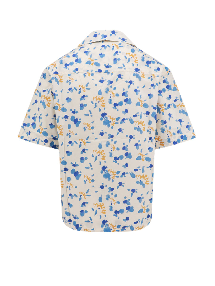 Popeline shirt with Marni Dripping print