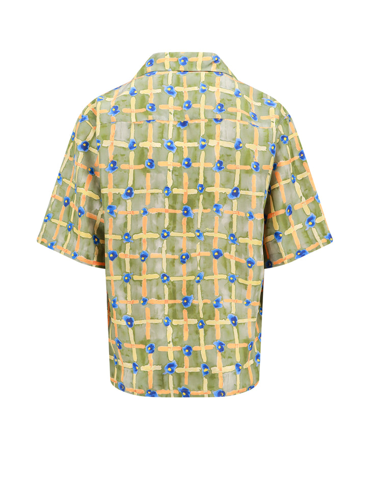 Habotai silk shirt with Saraband print