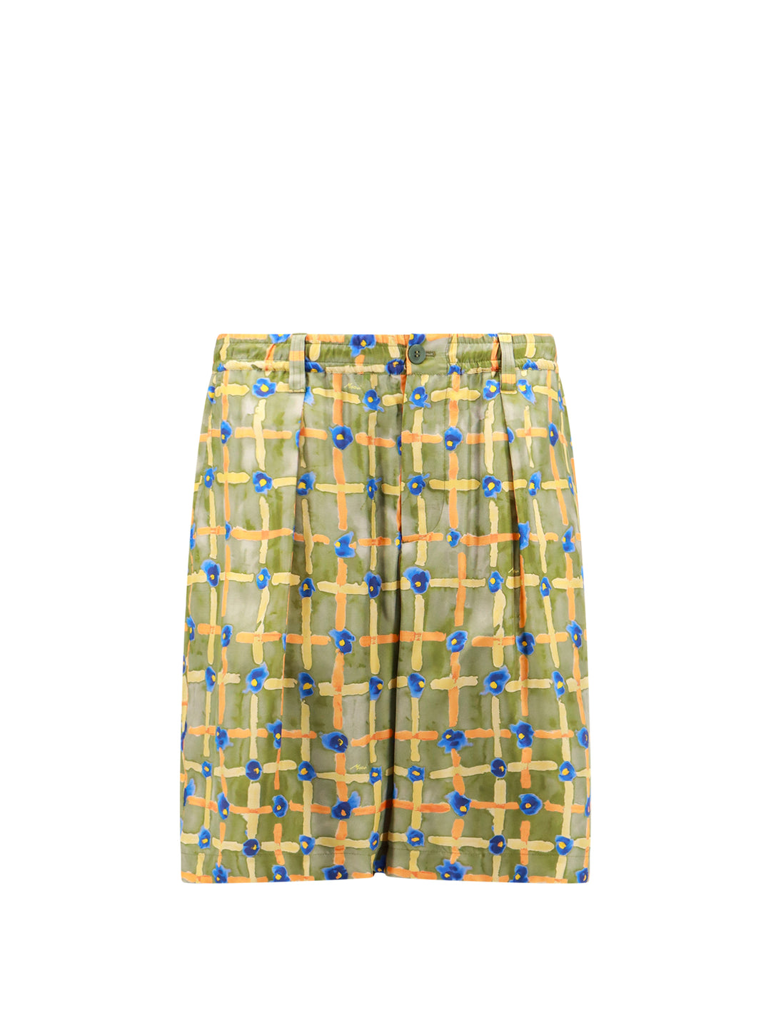 Multicolor silk bermuda shorts