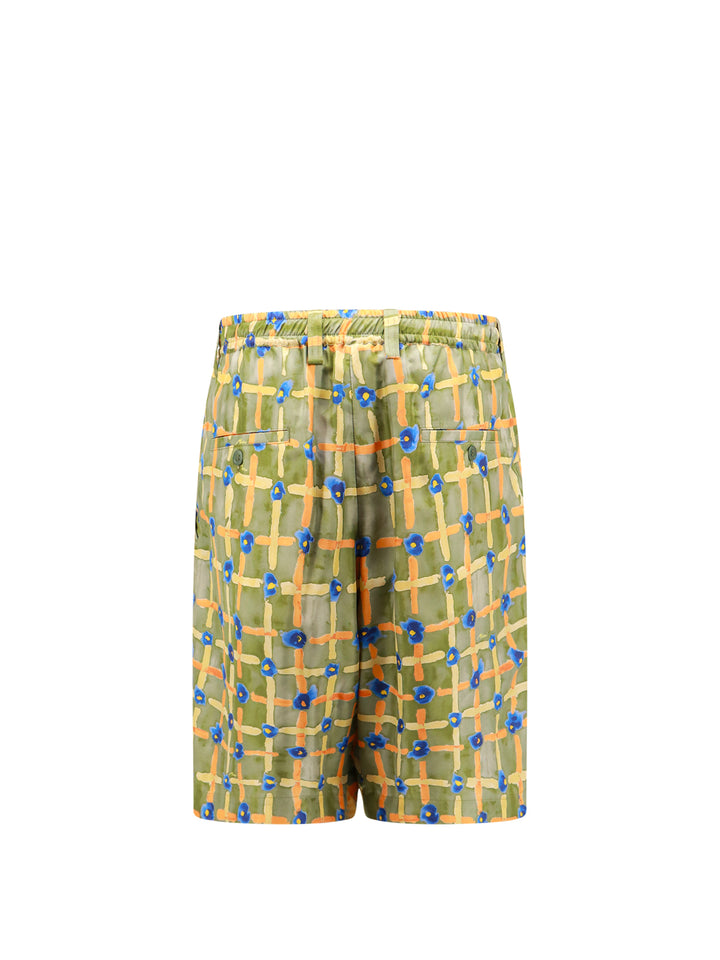 Multicolor silk bermuda shorts