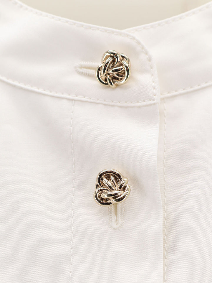 Cotton shirt with metal buttons