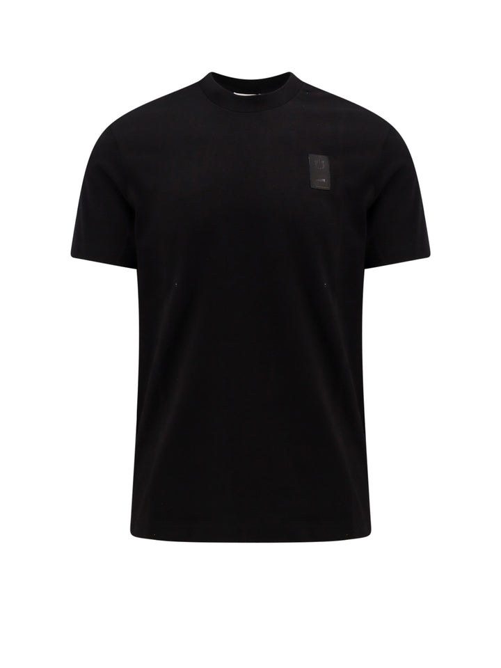 Cotton t-shirt with logo patch