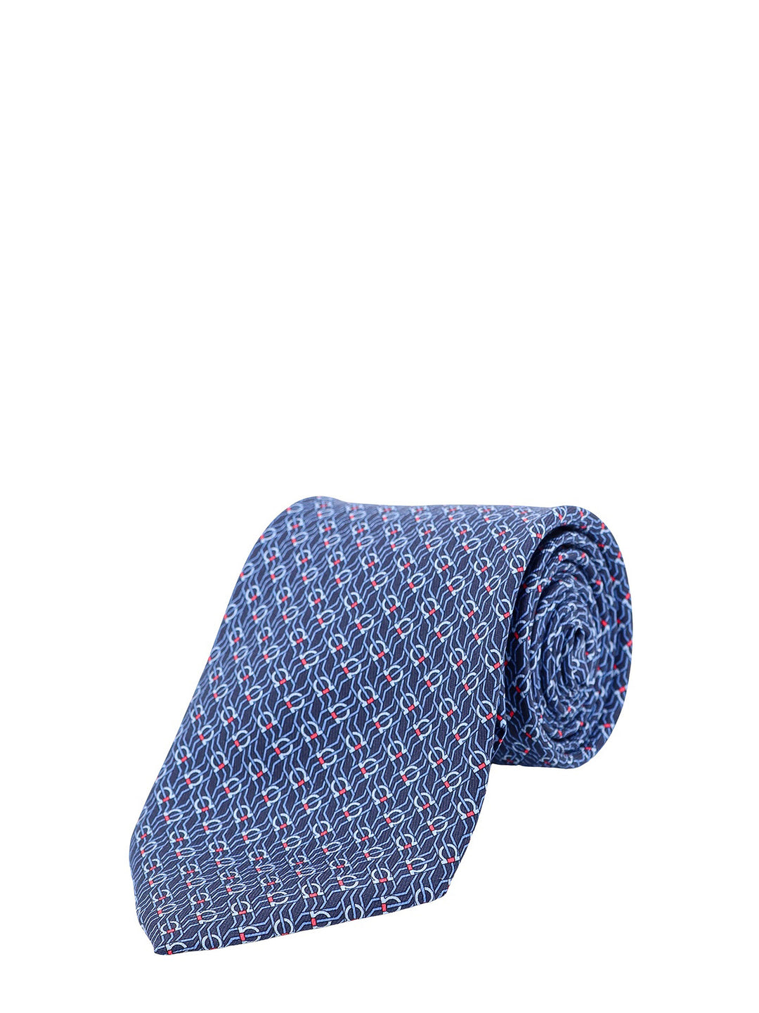 Silk tie with Tetris motif