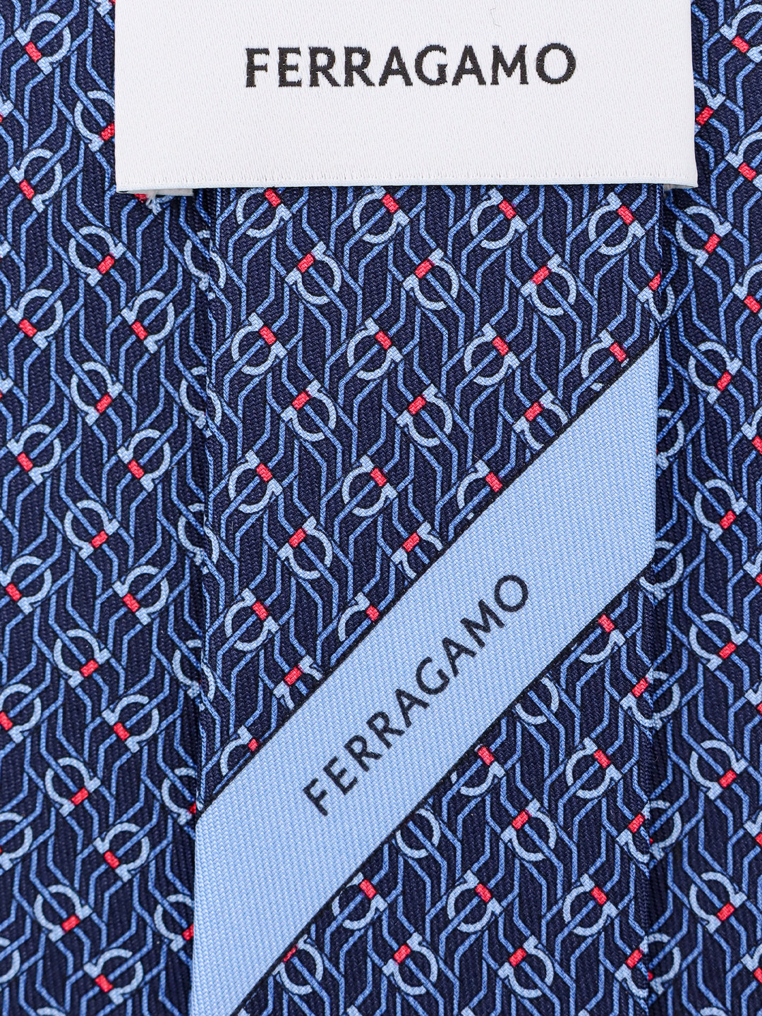 Silk tie with Tetris motif