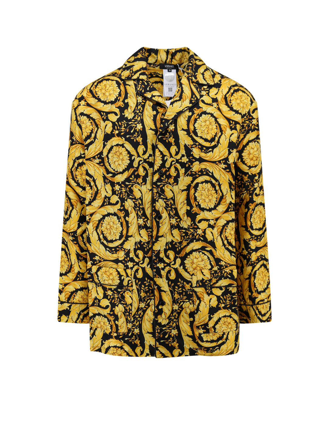 Sik pajama shirt with Barocco motif