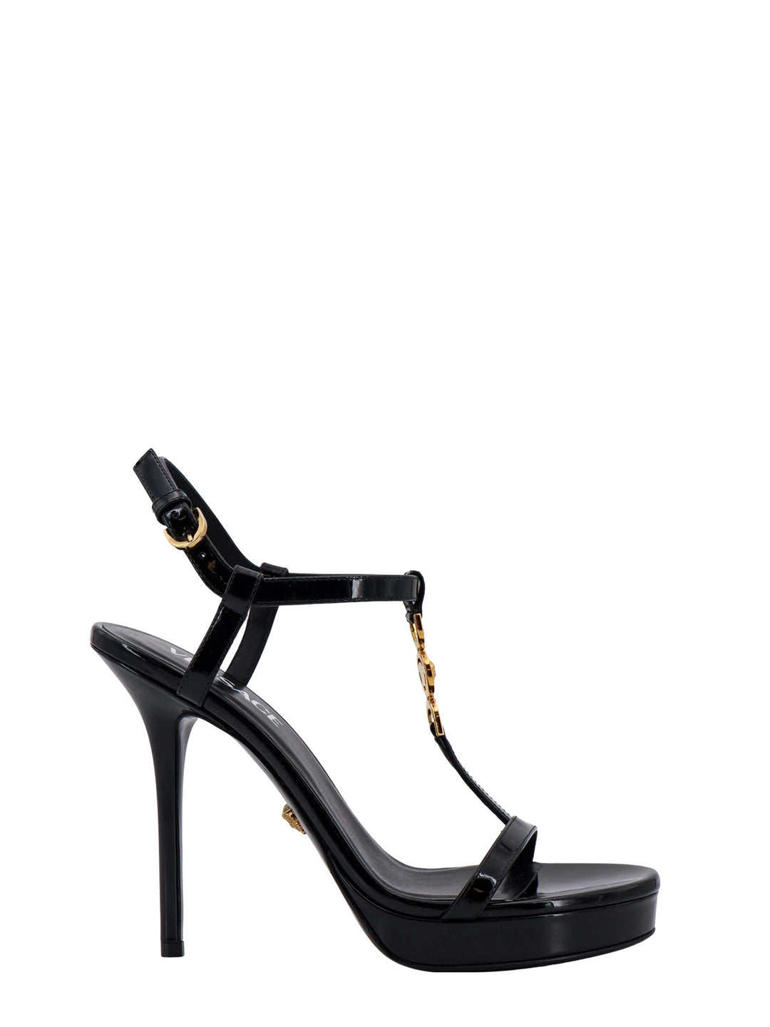 Patent leather sandals