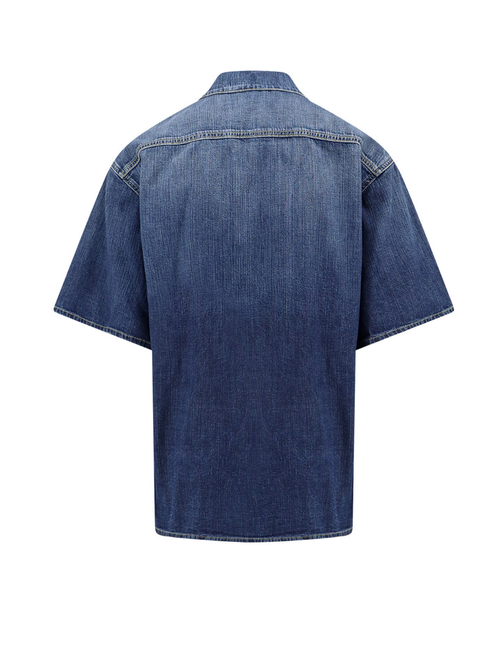 Denim shirt with logo detail