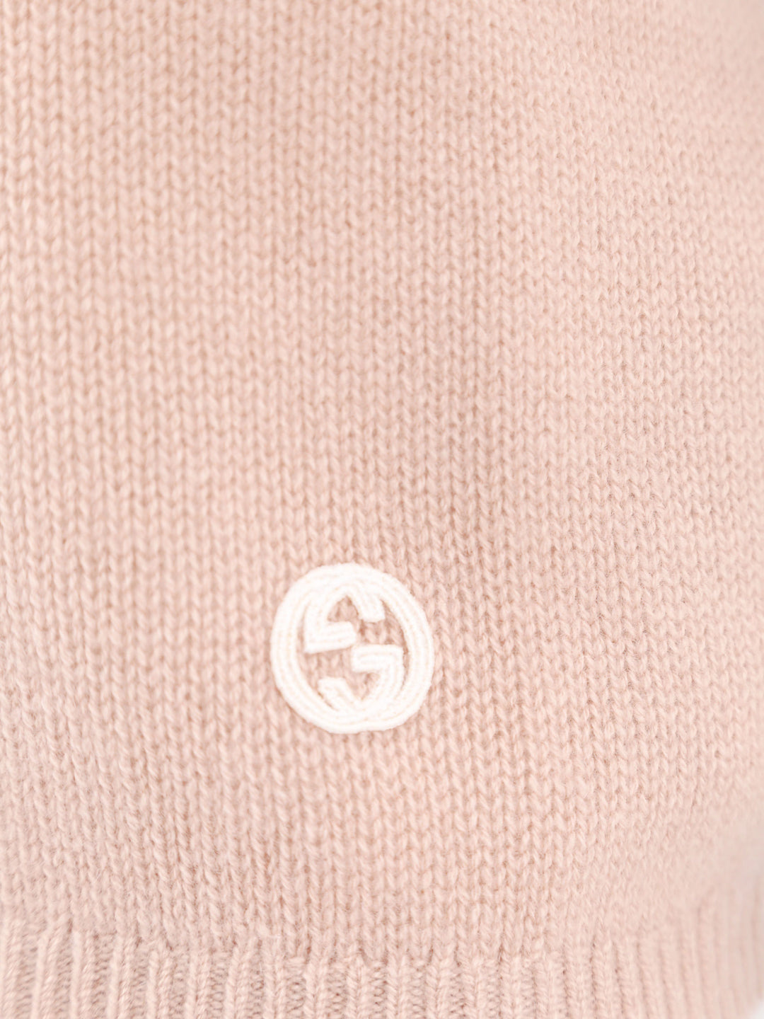 Cashmere sweater with GG logo patch