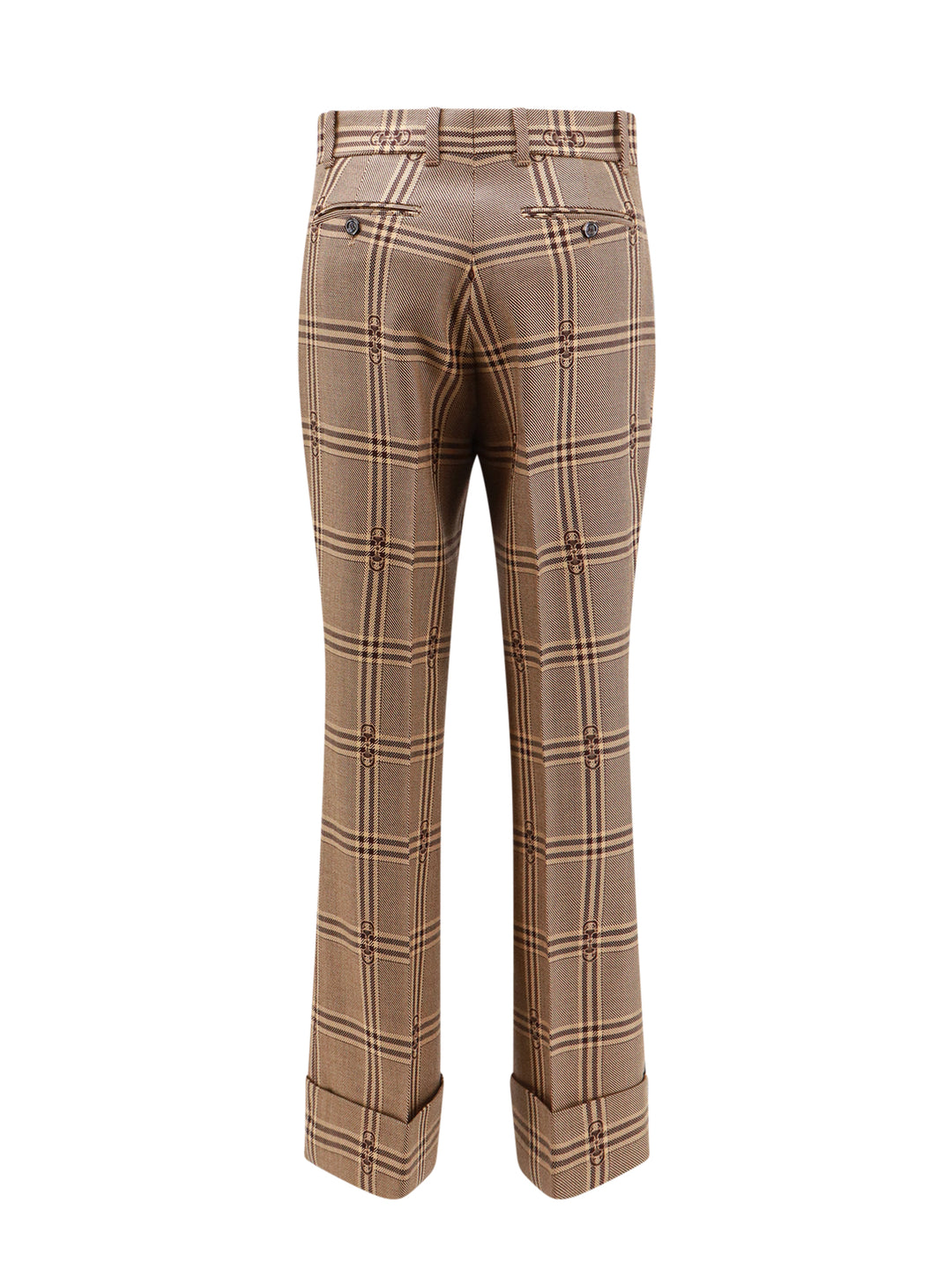 Madras wool trouser with Horsebit