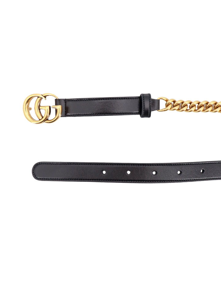 Leather and metal belt