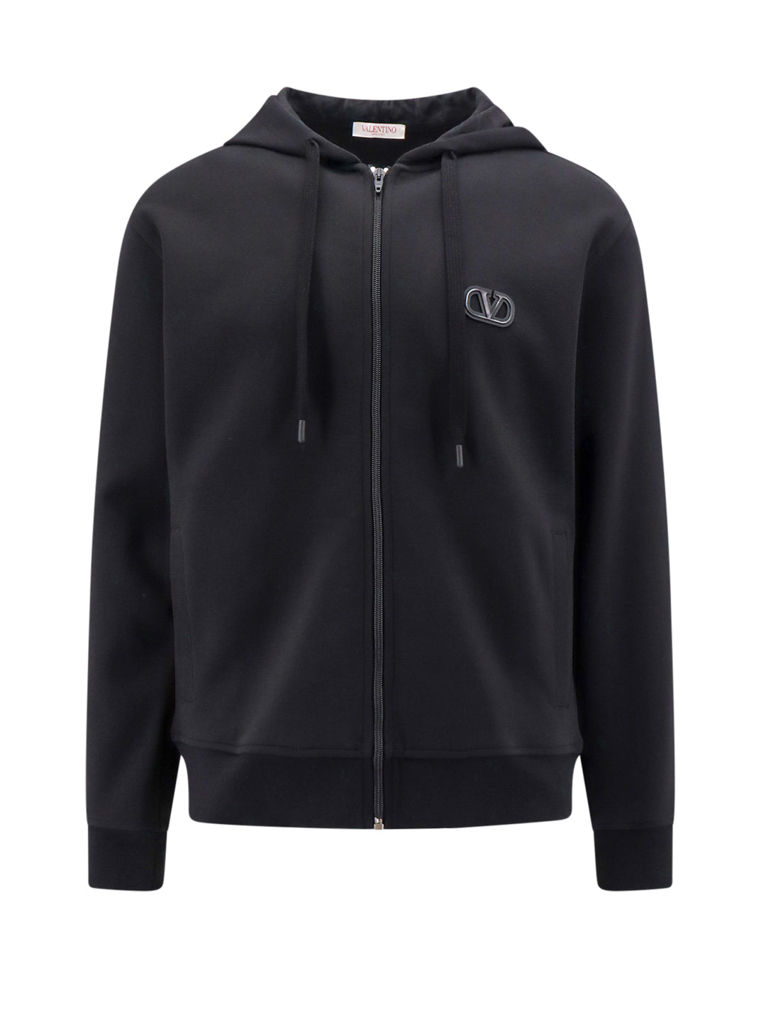 Cotton sweatshirt with VLogo Signature patch