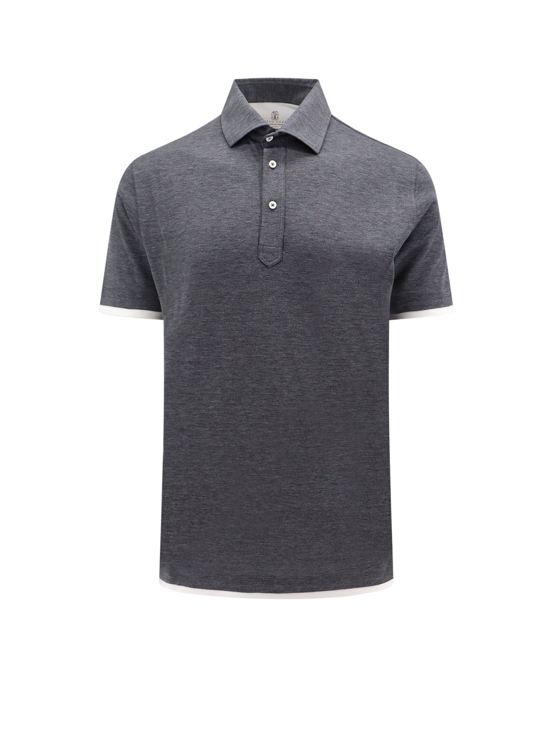 Silk and cotton polo shirt