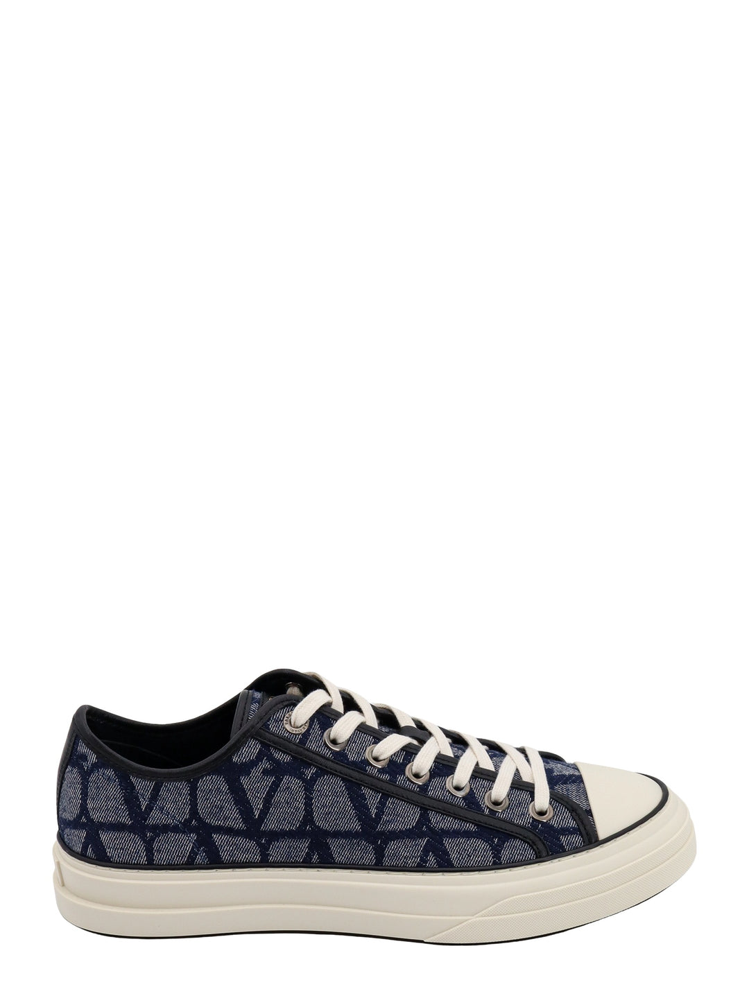 Canvas and leather sneakers with Toile Iconographe motif