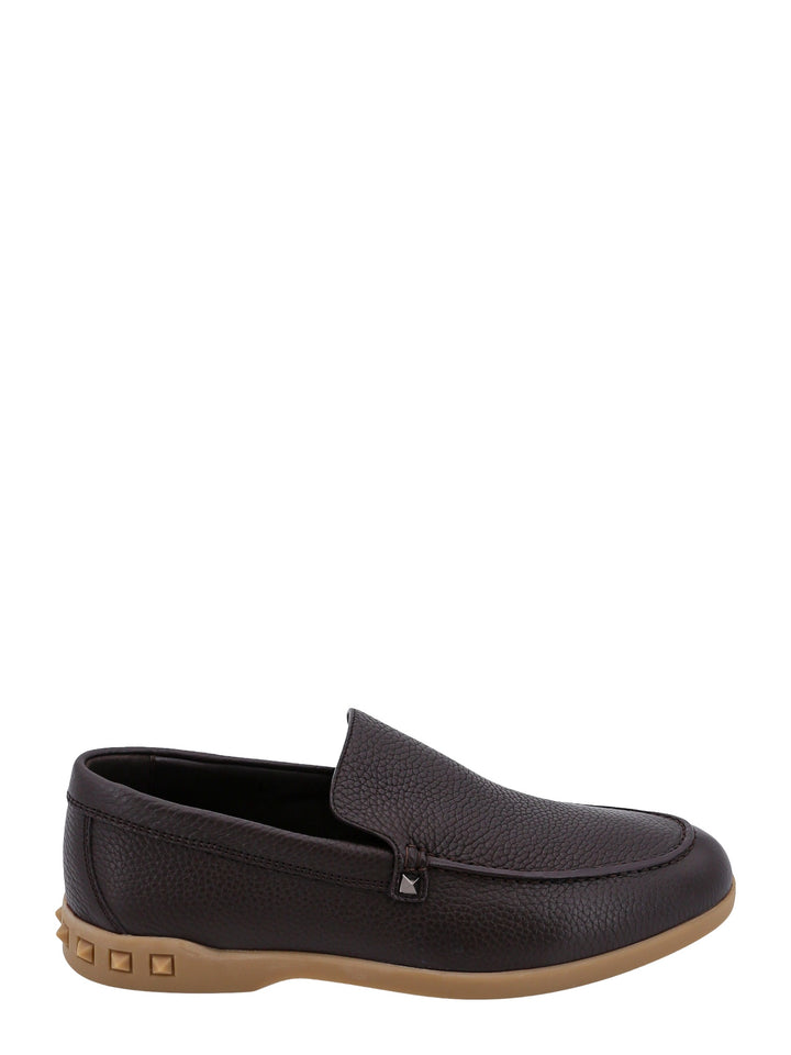 Leather loafer with iconic studs