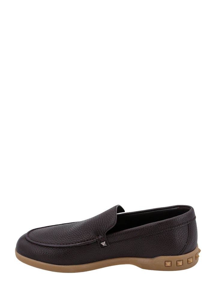 Leather loafer with iconic studs