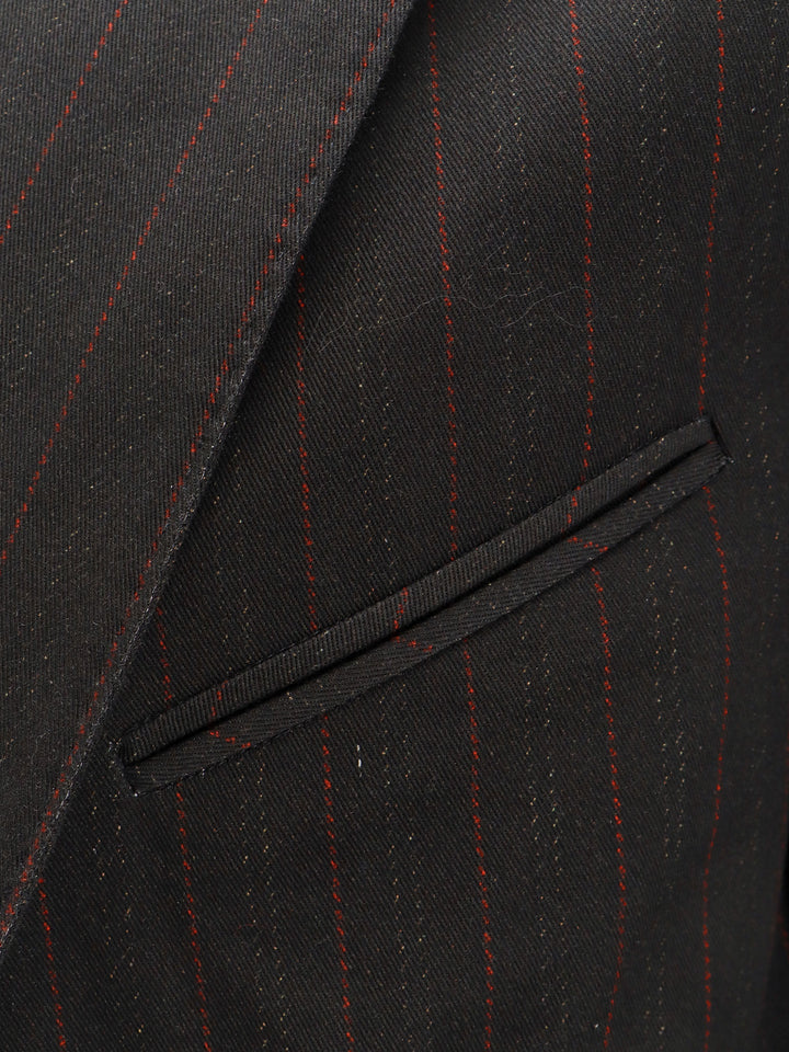 Cotton blazer with pinstriped motif