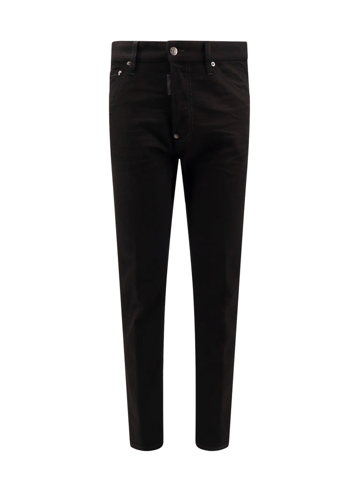 Cotton trouser with back logo patch