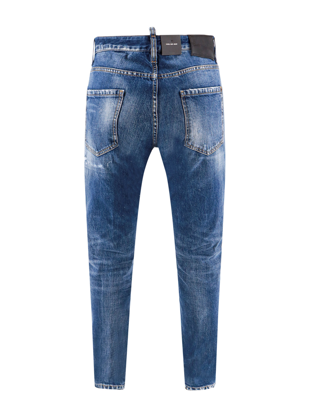 Cotton jeans with ripped effect