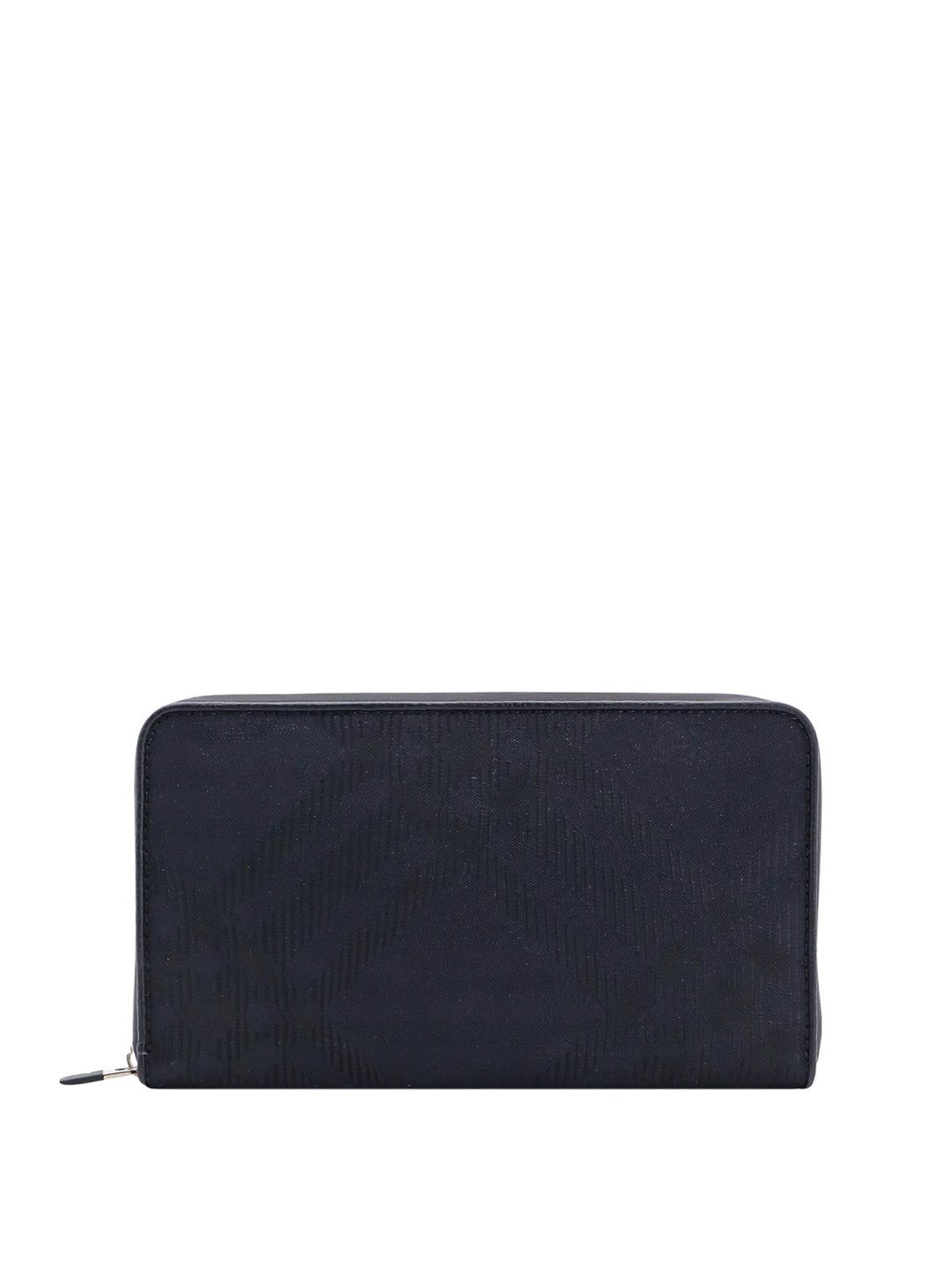 Coated canvas wallet with check motif