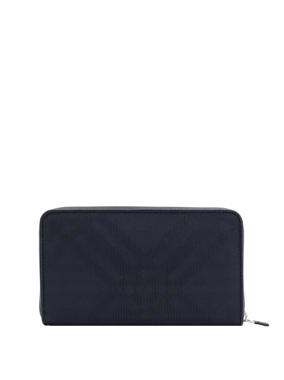 Coated canvas wallet with check motif