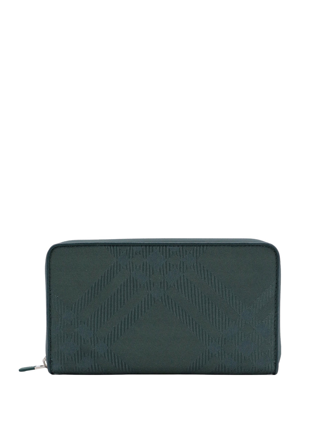 Coated canvas wallet with check motif