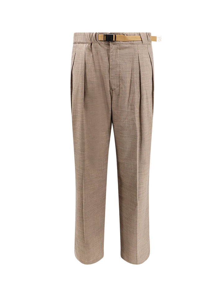 Viscose blend trouser with frontal pinces