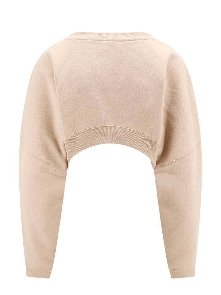 Crop fit biologic cotton sweatshirt