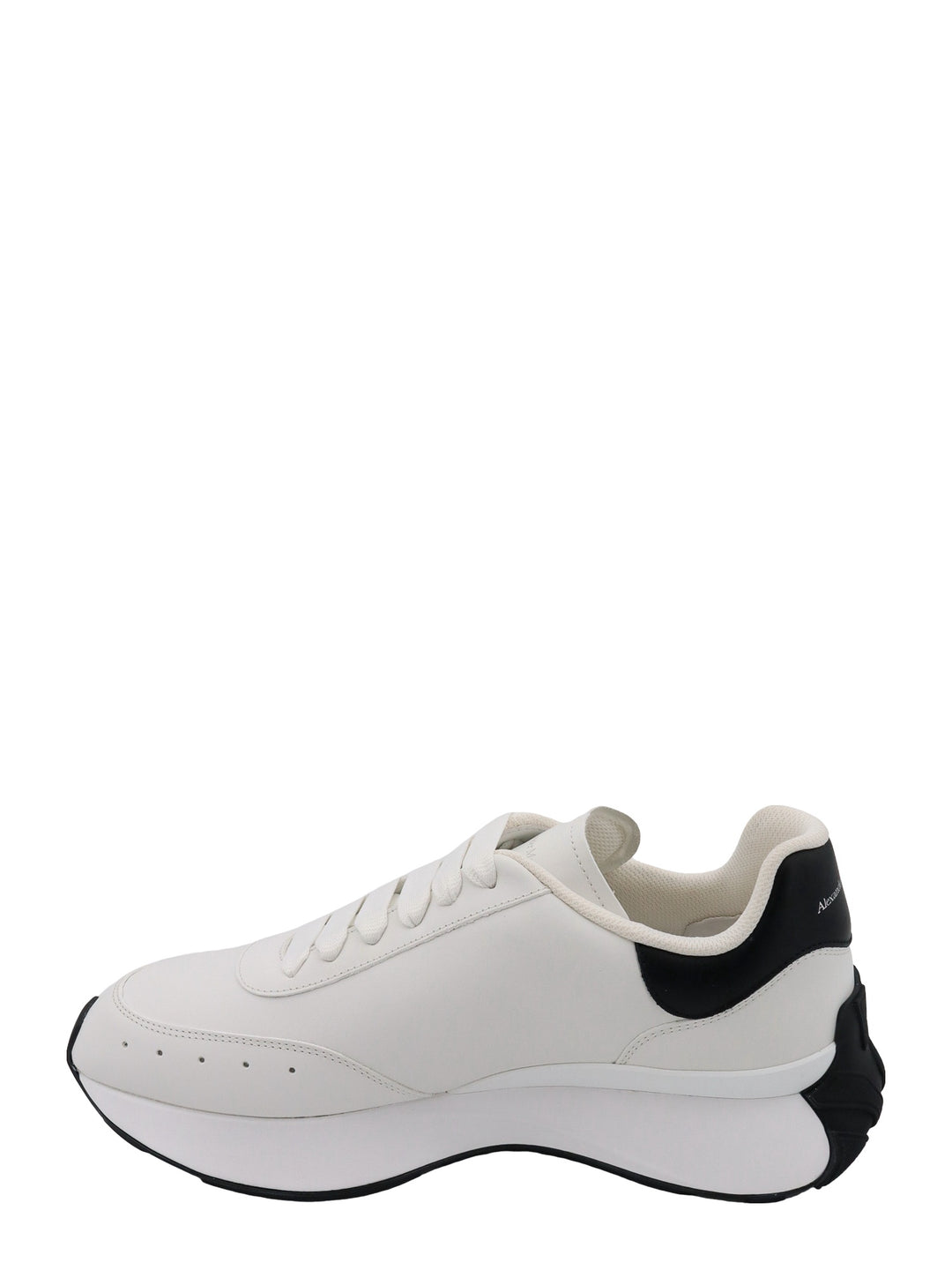 Leather sneakers with lateral logo