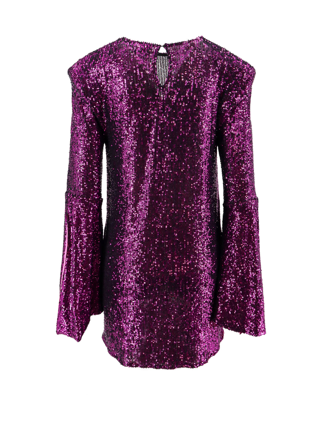 Mini dress with sequins and knot on the front